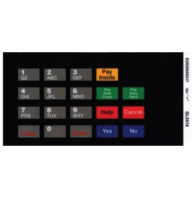 Fits Gilbarco Encore and Eclipse, Keypad Overlay w/ Sinclair Oil Graphics Image