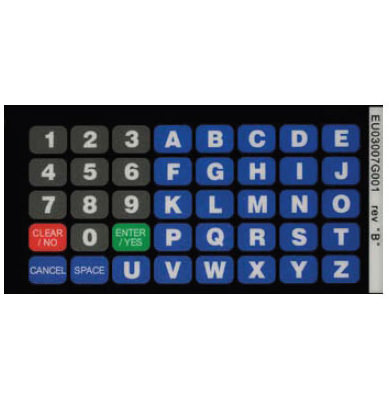 Fits Gilbarco Encore and Eclipse, Keypad Overlay (Alpha-Numeric) w/ Flying J graphics