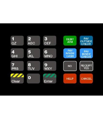 Fits Gilbarco Advantage, CRIND Keypad Overlay (works with T19569-10) Image