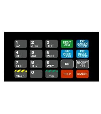 20 Key Overlay ADA (works with T19760-10), Fits Gilbarco Advantage With Fina Graphics Image