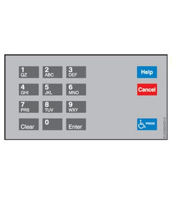 Fits Gilbarco Encore, CRIND Overlay (works with M00141B002 and M00141B004)