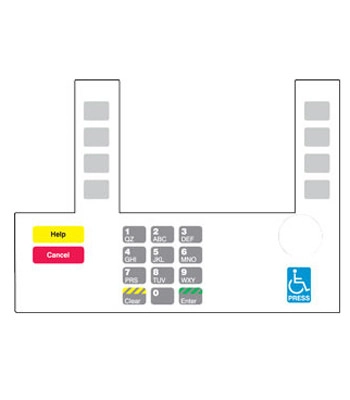 Fits Gilbarco Advantage, RVI Info Screen Overlay w/ Shell graphics (works with T19525-03 and K94396-02)