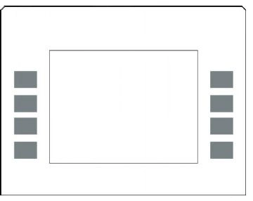 Fits Gilbarco Encore and Eclipse, Standard Monochrome Softkey Overlay (works with M01254-B002 and B003)