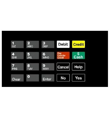 Fits Gilbarco Encore, Keypad Overlay w/ Exxon graphics (works with M00141B002 and M00141B004)