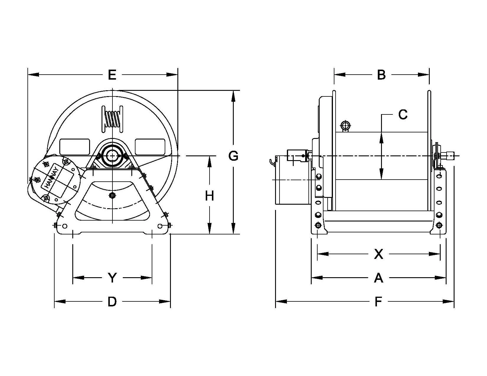 Manual Rewind Hose Reel Lawn Care, Pest Control, Pressure Washing, Agriculture, Steam Cleaning. Water, Air