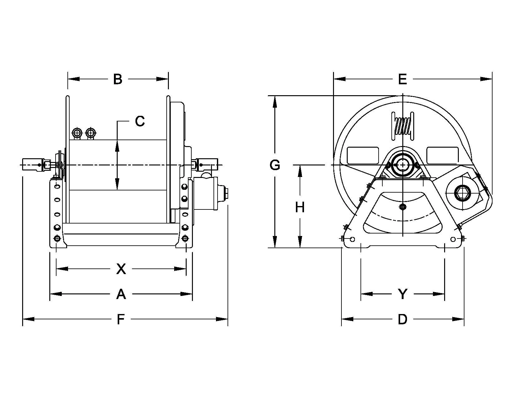 Power or Manual Rewind Gas Welding Reels for Oxy, Fuel Welding