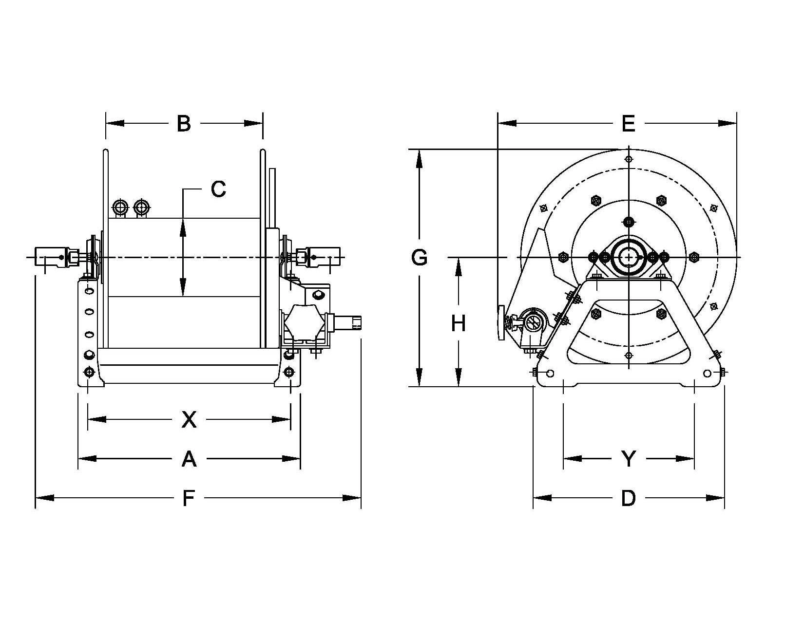 Manual Rewind Gas Welding Hose Reel