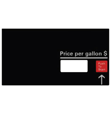 Fits Gilbarco Advantage, Single Level PPU Overlay w/ Exxon graphics (works with T17635 and T19370-13) Image