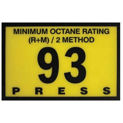 93 Octane Overlay Fits Gilbarco Advantage Image