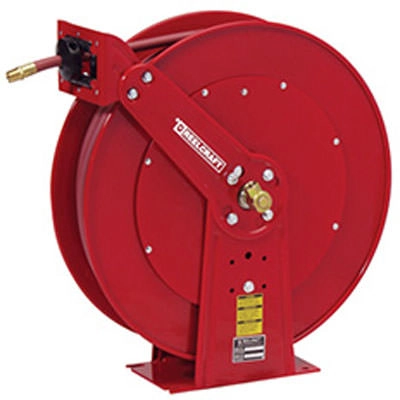 Spring Rewind Heavy Duty Dual Pedestal Hose Reel