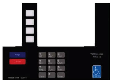 Fits Gilbarco Advantage, Info Screen Overlay w/ Exxon graphics (works with T19525-03 and K94396-02)