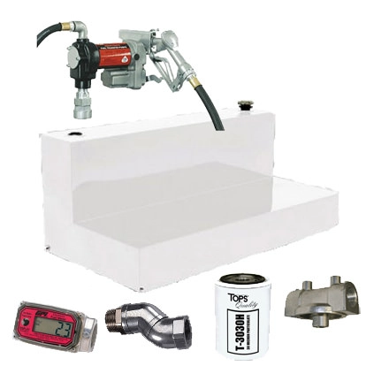 80 Gallon L-Shaped Steel Transfer Tank Image
