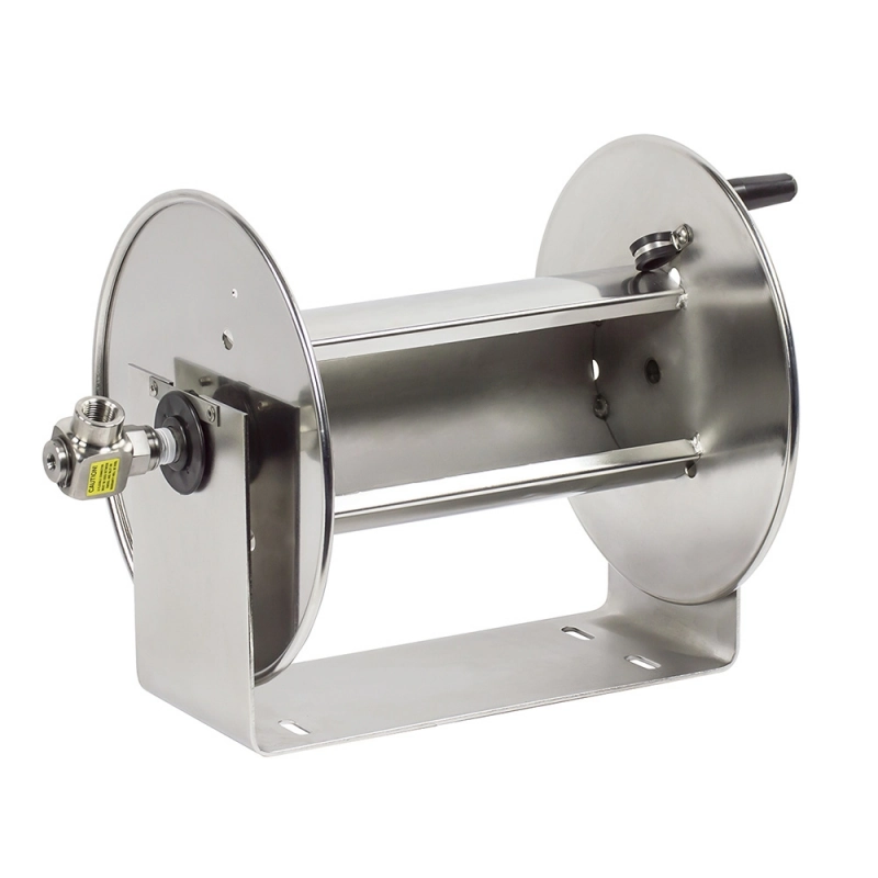 Stainless Steel Hand Crank Grease Hose Reel
