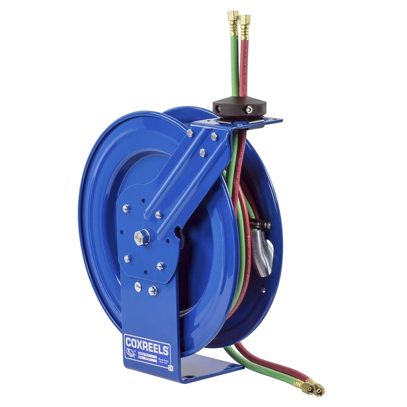 Dual Hose Spring Rewind Welding Hose Reel