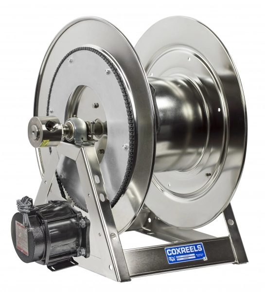 Stainless Steel Compressed Air #4 Gast Motor Rewind Oil Hose Reel