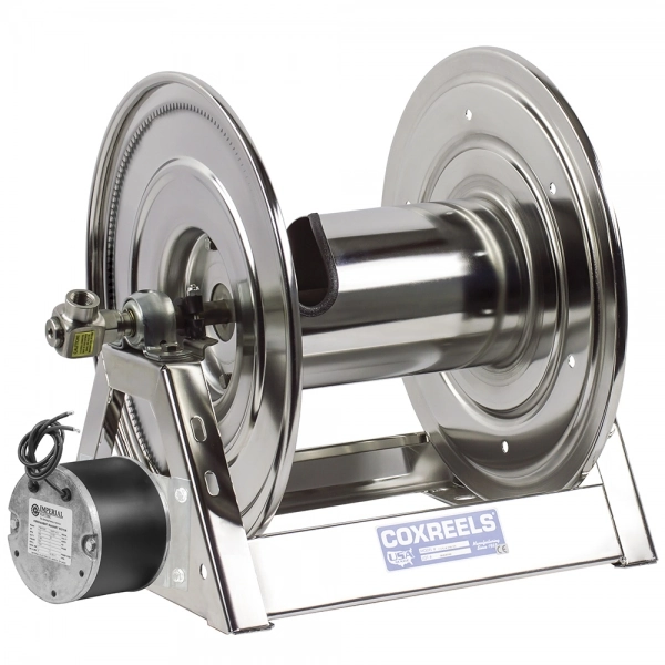 Stainless Steel Compressed Air #4 Gast Motor Rewind Oil Hose Reel