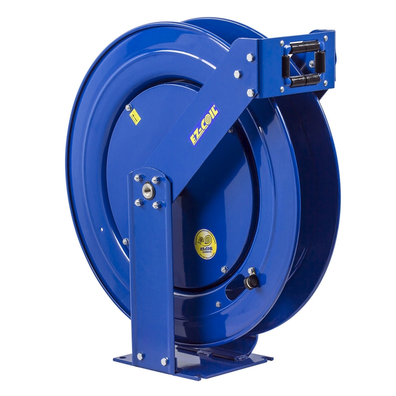 EZ-Coil Safety Series Spring Rewind Dual Pedestal Breathing Air and Clean Fluid Hose Reel Image