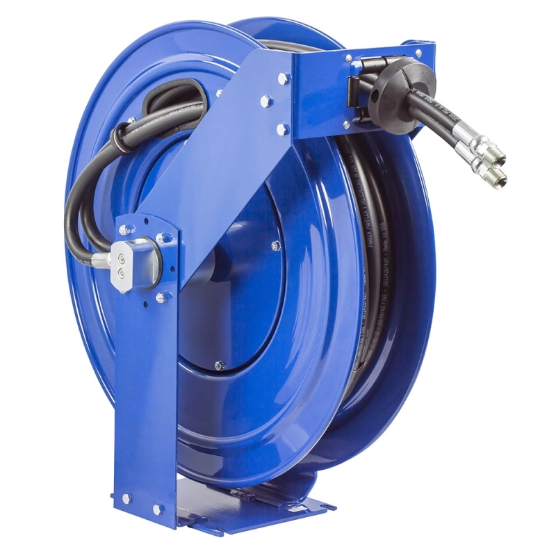 Dual Hose Spring Rewind Hydraulic Oil Hose Reel