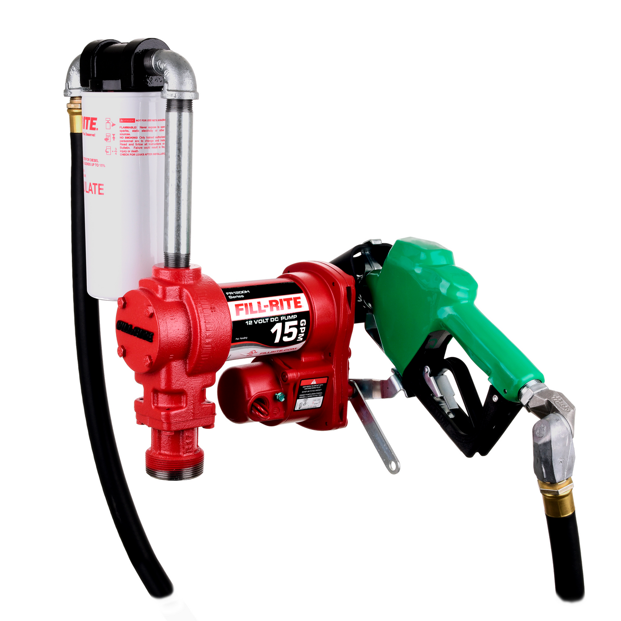15 GPM, With 18 ft. Hose, Diesel Auto Nozzle, Filter, Swivel