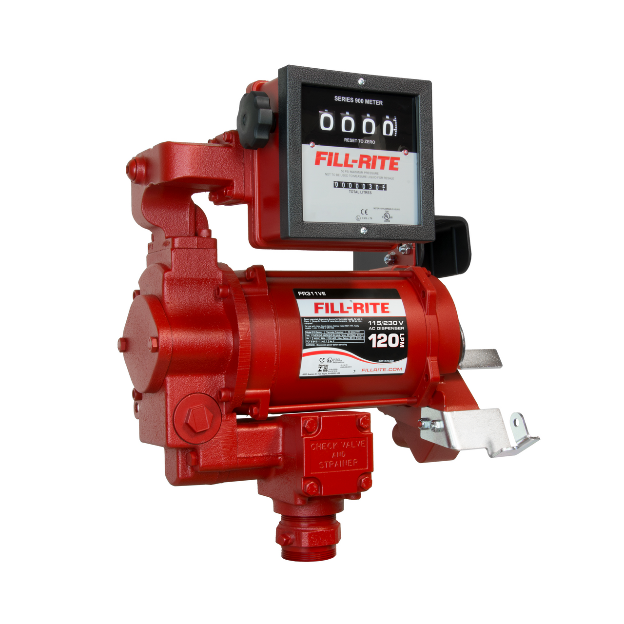 FillRite FR311VELMN 115/230 Volt AC Fuel Transfer Pump Meter and