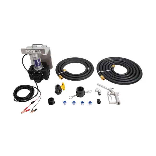 12V DC Chemical Transfer Pump for Oils and Petrochemicals, IBC Mount Package