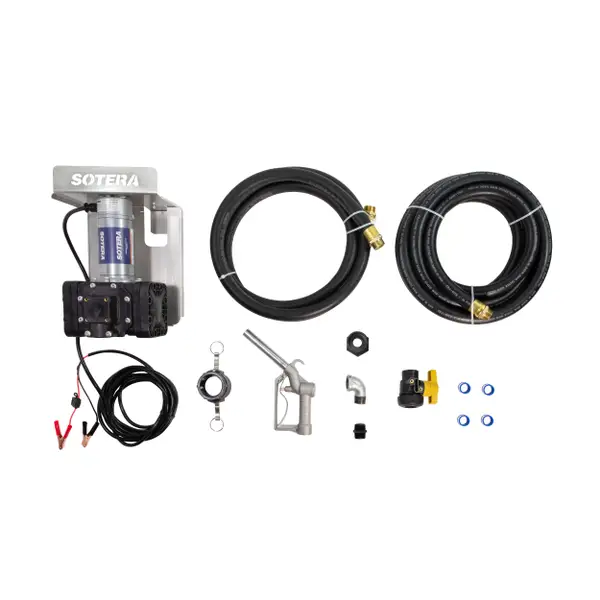 12V DC Chemical Transfer Pump for Oils and Petrochemicals, IBC Mount Package