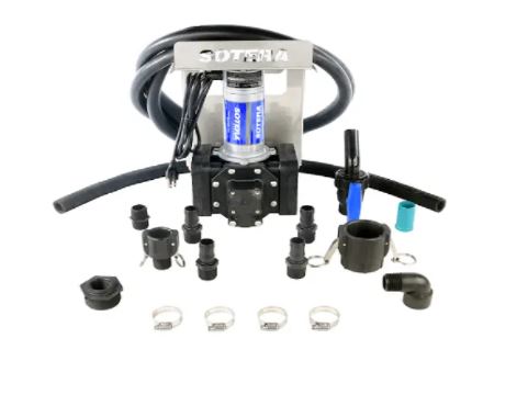 13 GPM, 1 in. Inlet/Outlet, IBC Tote Mounting Bracket, 12 ft. EPDM Hose