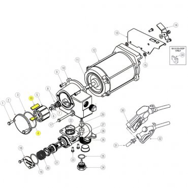 Vane Kit For Electric Gear Pumps, Includes Shaft Key, Eight 2 in. Vanes, and One Seal