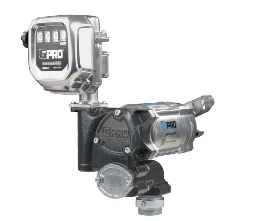 Gallons or Liters, 20 GPM, 1 in. Inlet/Outlet, Compatible with Aviation Fuel (AVGAS/Jet A), Includes QM40 Meter
