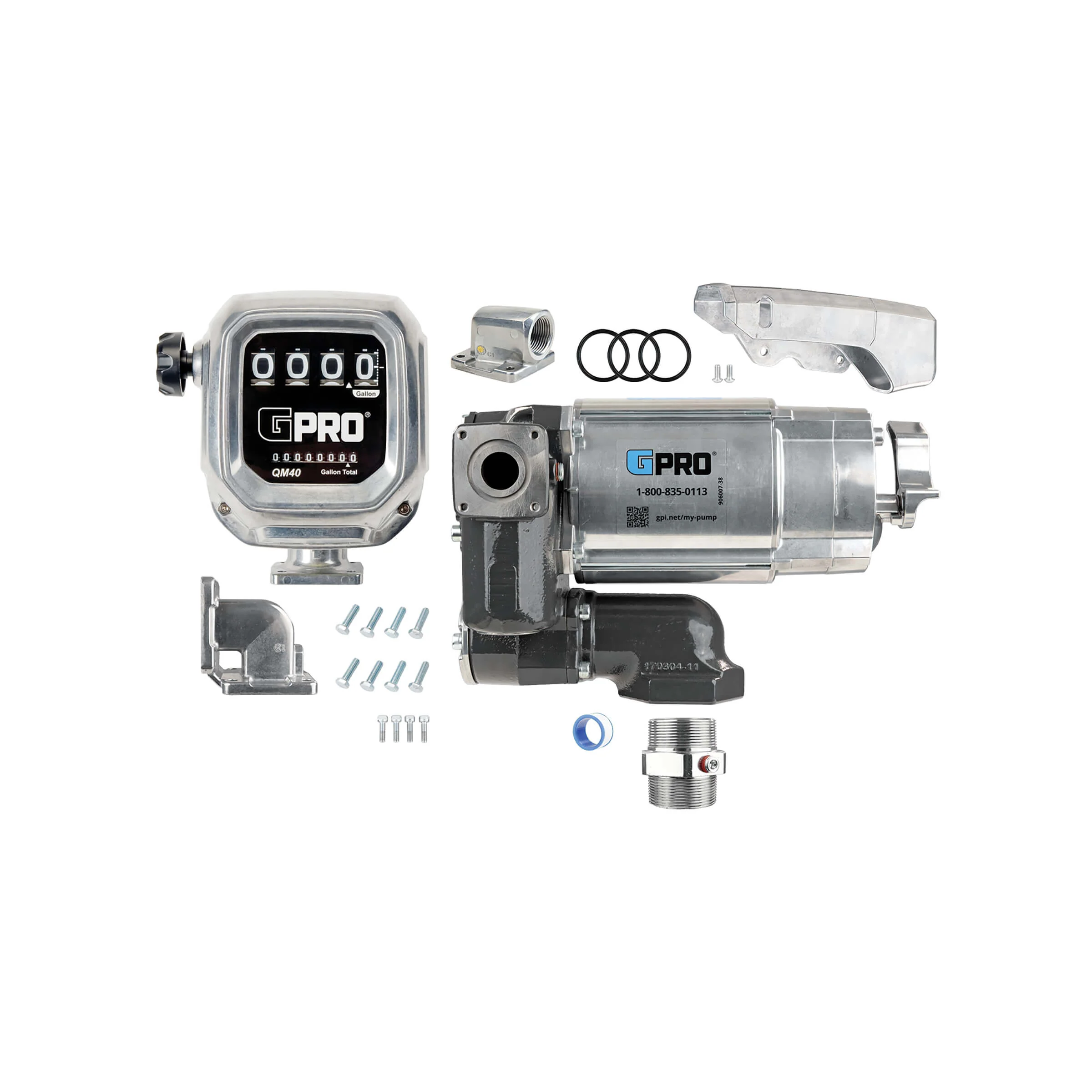 Model: V35-115PO+QM40-G8N, GPRO 120V Fuel Transfer Pump with QM Meter
