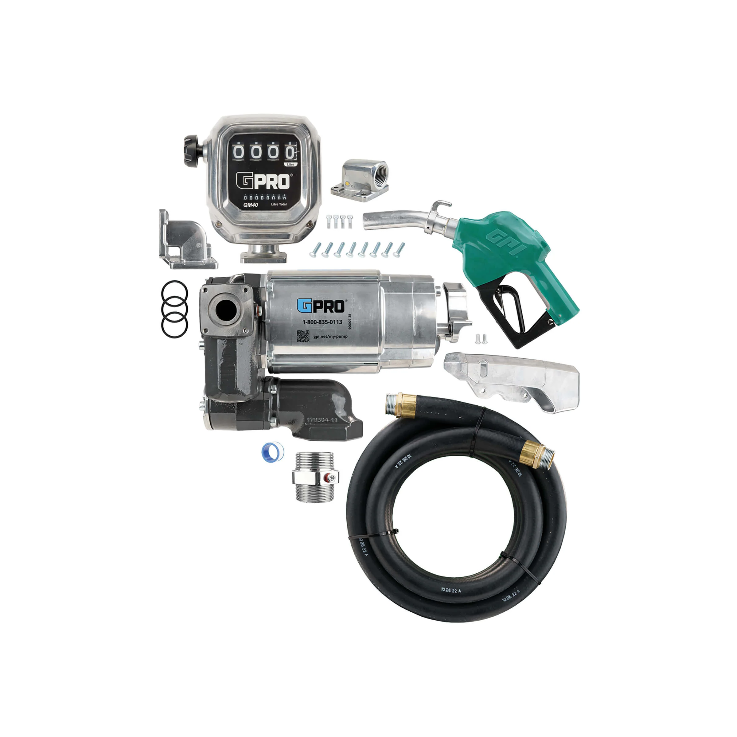 Model: V35-115AD+QM40-L8N, GPRO 120V Fuel Transfer Pump with QM Meter