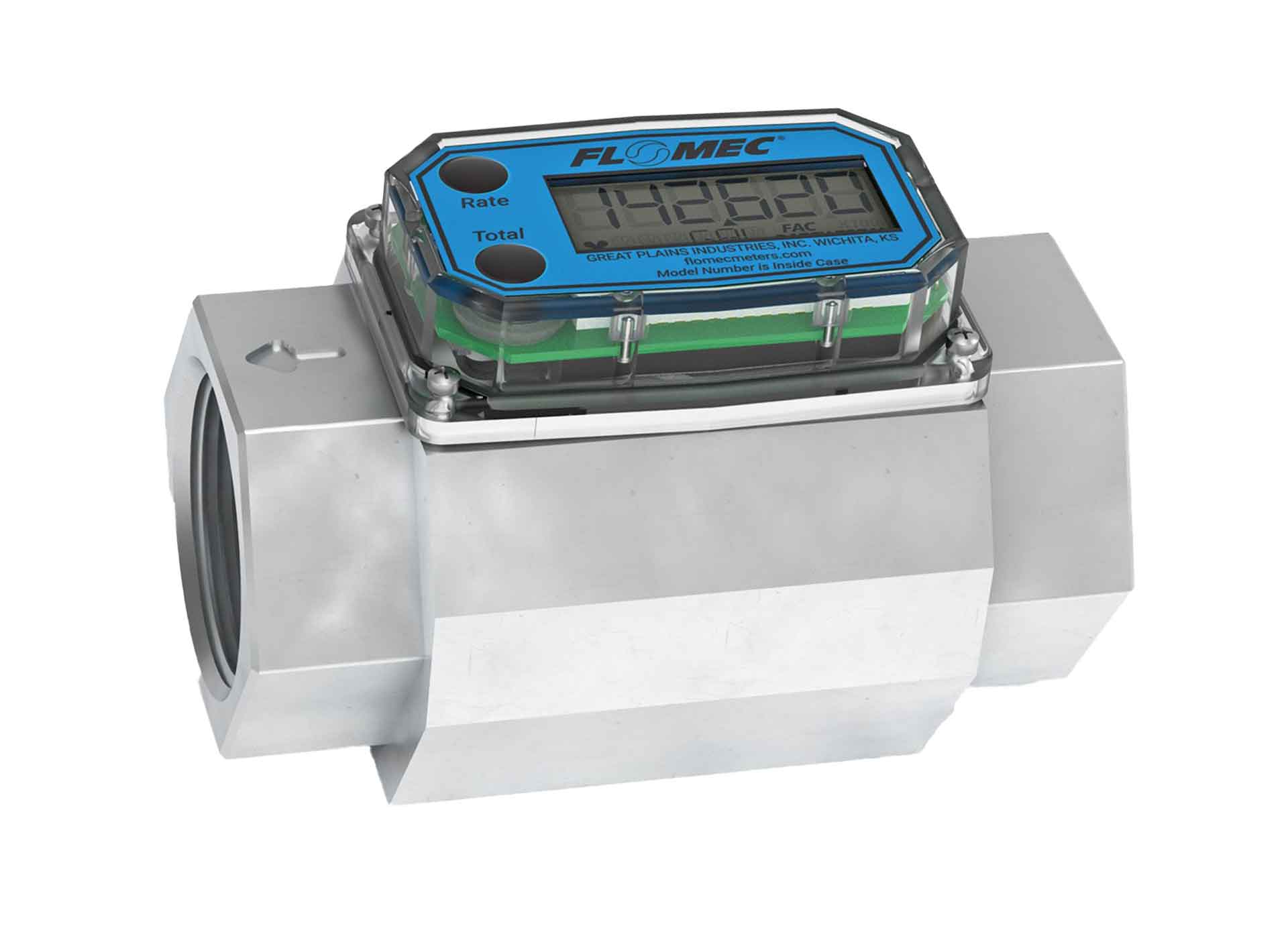 2 in. FNPT Inlet/Outlet, Aluminum, 20-200 GPM