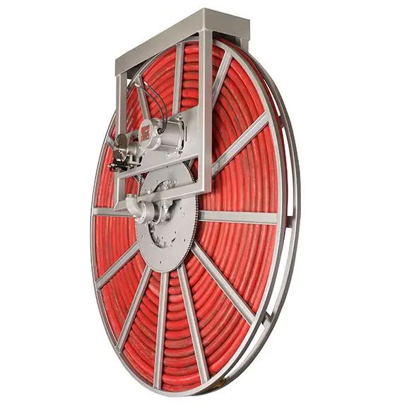 2 in. Inlet/Outlet, without Hose, 50 - 100ft. Hose Capacity, 600 psi., 2 in. Hose I.D.