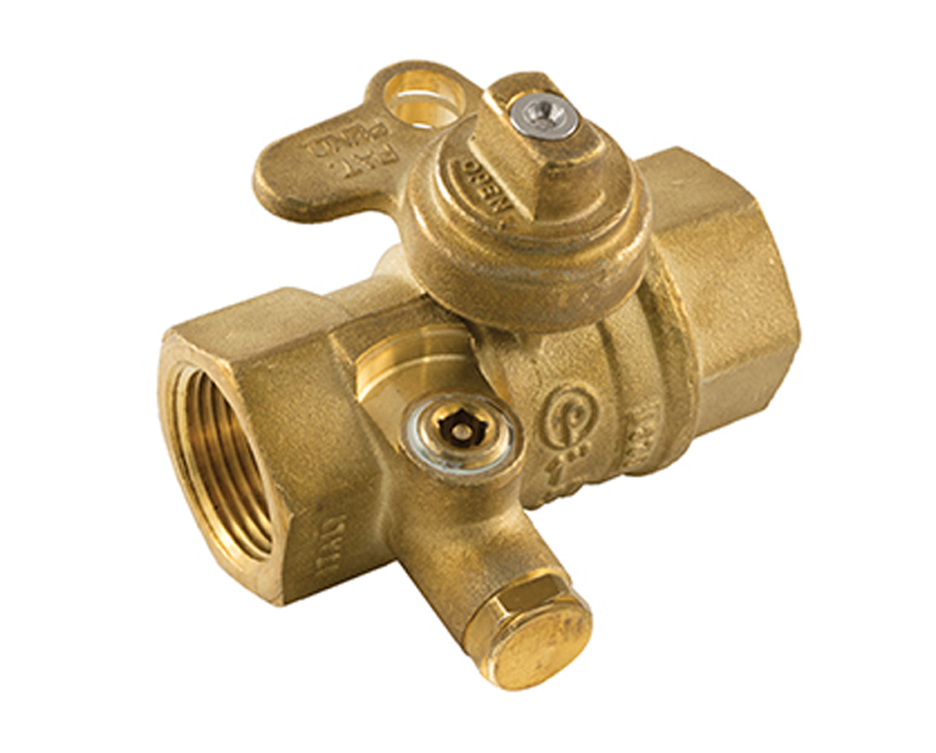Residential Bypass Lockwing Brass Utility Gas Ball Valve [244005B