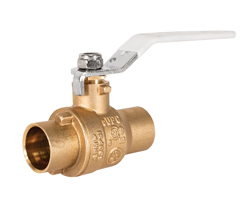 1-1/4 - 4 in. Full Port, 2 Piece, Solder Connection, 600 WOG, Stainless Steel Ball and Stem