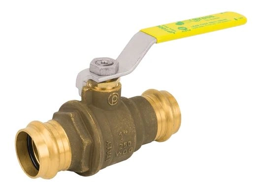 1/2 - 2 in. Full Port, 2 Piece, Press Connection, Dezincification Resistant Brass, with Stainless Steel Ball and Stem, Insulated Handle 250 WOG