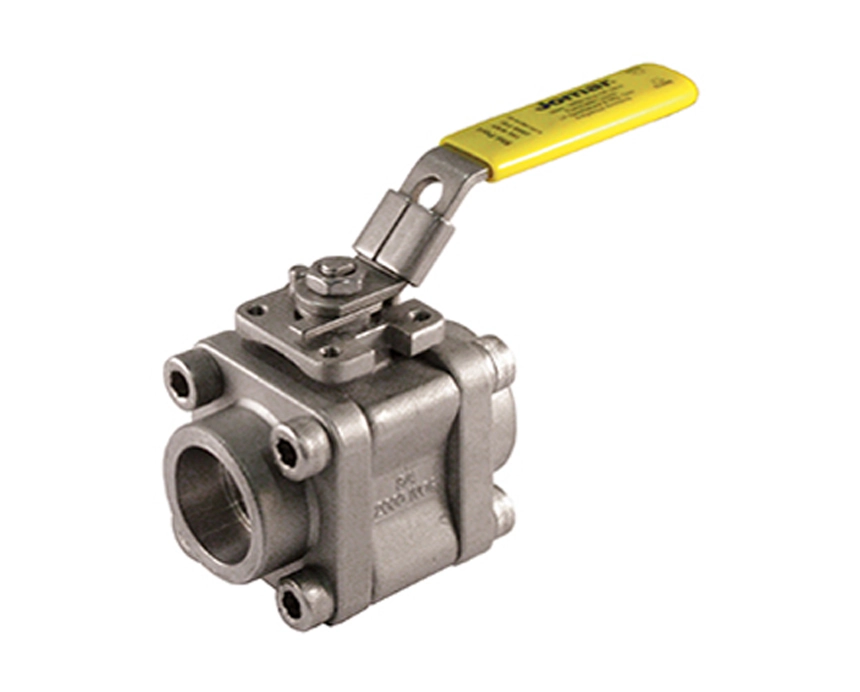 1/2 - 2 in. Standard Port, 3 Piece 4 Bolt Enclosed, Socket Weld Connection, 2000 WOG, Stainless Steel Ball and Stem