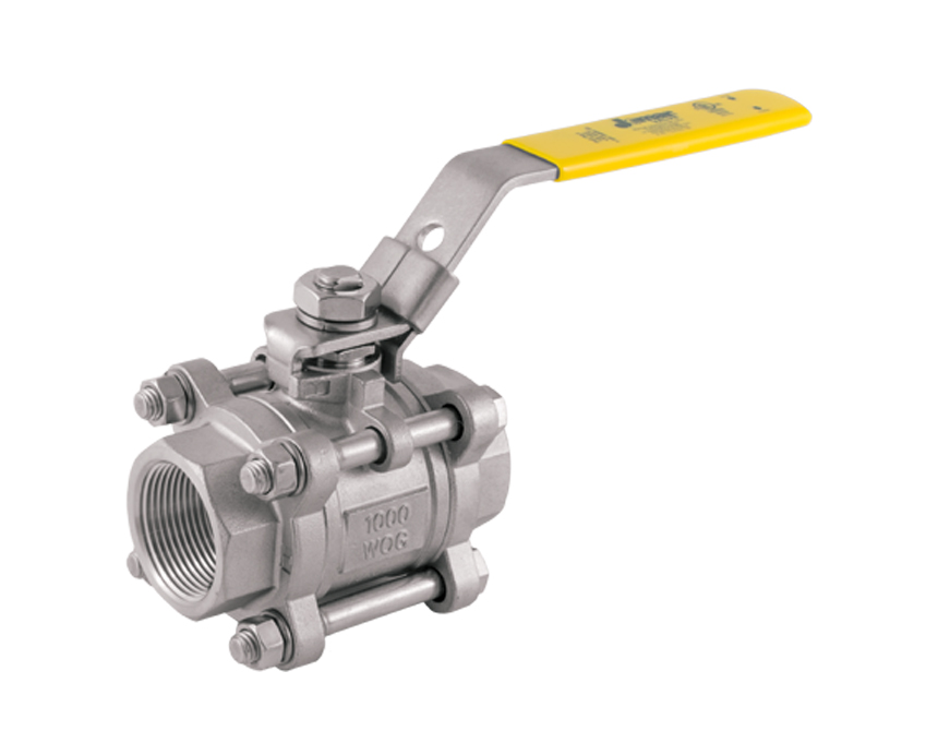 1/4 - 3 in. Full Port, 3 Piece 4 Bolt, Swing Out Body, Threaded Connection, 1000 WOG, Stainless Steel Ball and Stem
