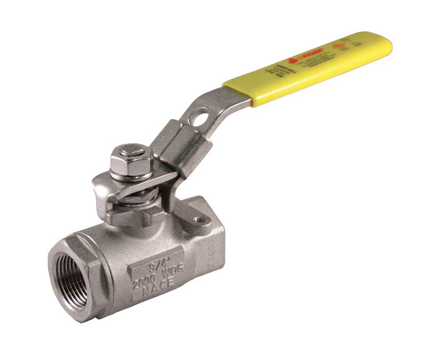 3/4 - 2 in. Standard Port, 2 Piece, Threaded Connection, 2000 WOG, Stainless Steel Ball and Stem