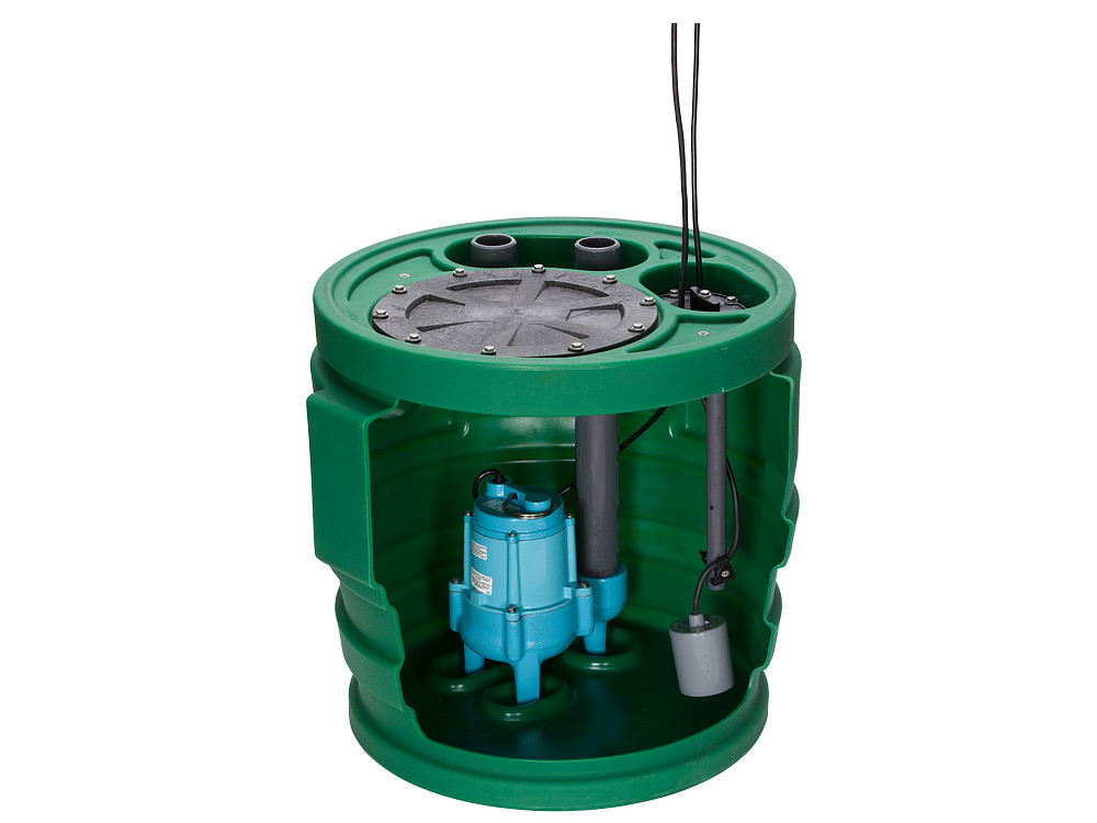Includes 4/10 or 1/2 HP Sewage Pump, With or Without Alarm