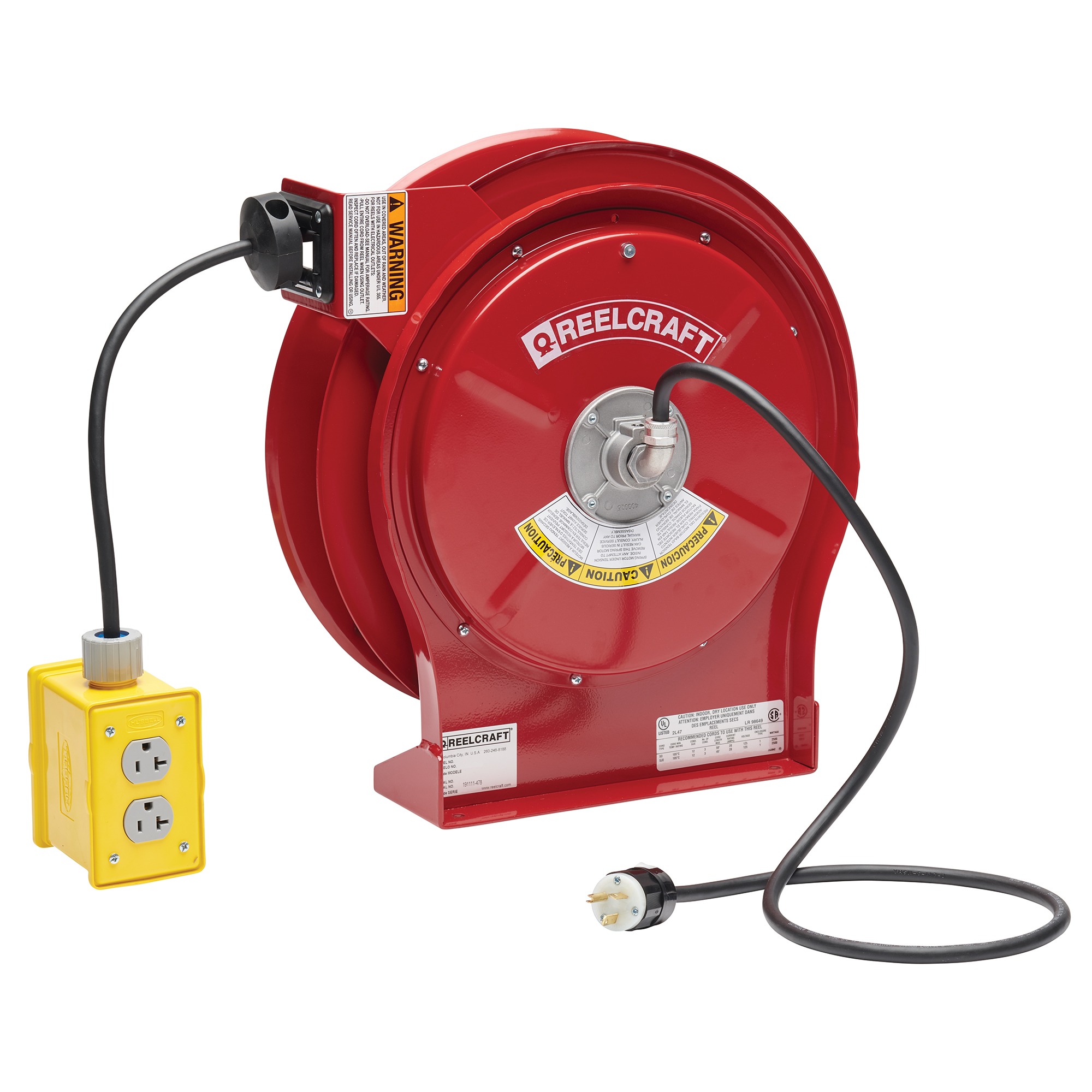 50 ft. Cable, Quad Outlet Box, 15 Amps, 12 AWG/3 Conductor