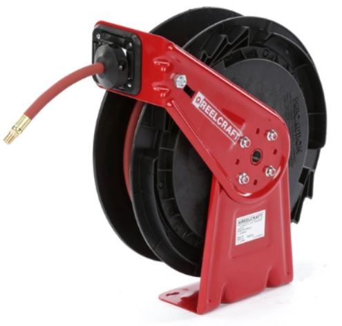 Medium Duty Spring Rewind Hose Reel for Air, Water, Antifreeze, Coolant, Washer Fluid