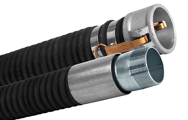 20 ft., 3 or 4 in. Inner Diameter, 150 PSI Pressure Aluminum Cam Lock C x E, Black