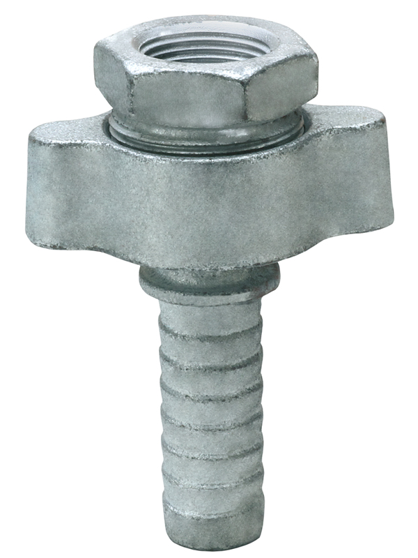 4 in. Hose Stem with Wing Nut and Female Spud Ground Joint