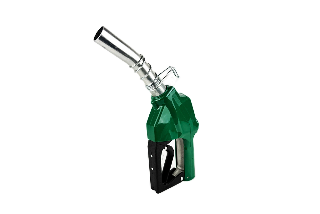  1 in. Automatic Shut-Off Diesel Nozzle with Hook, Green 