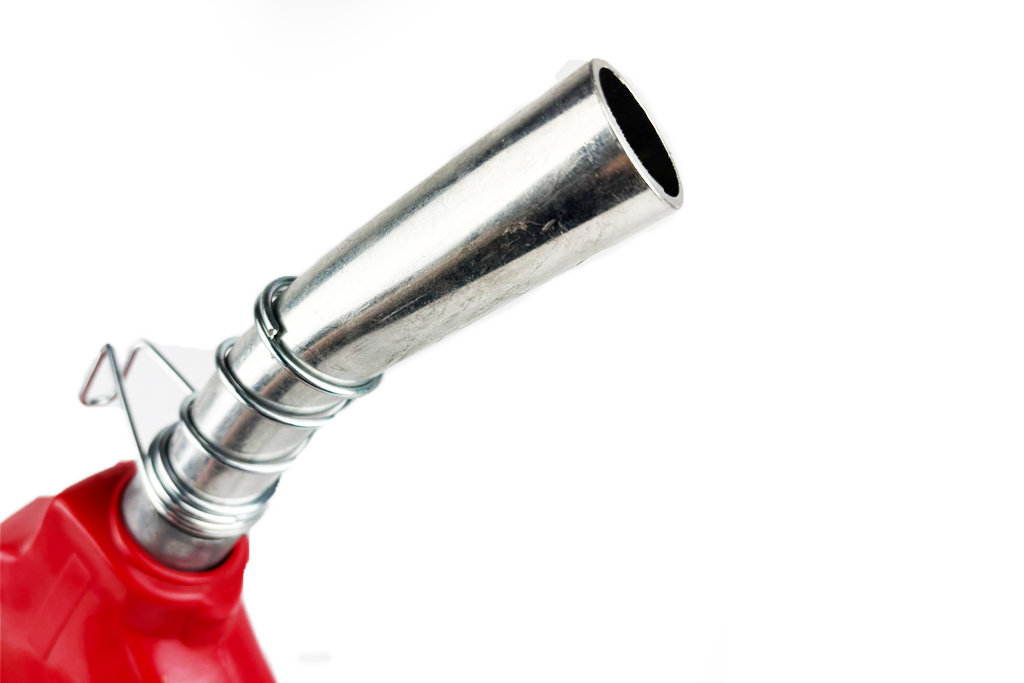 1 in. Automatic Shut-Off Diesel Nozzle with Hook, Red