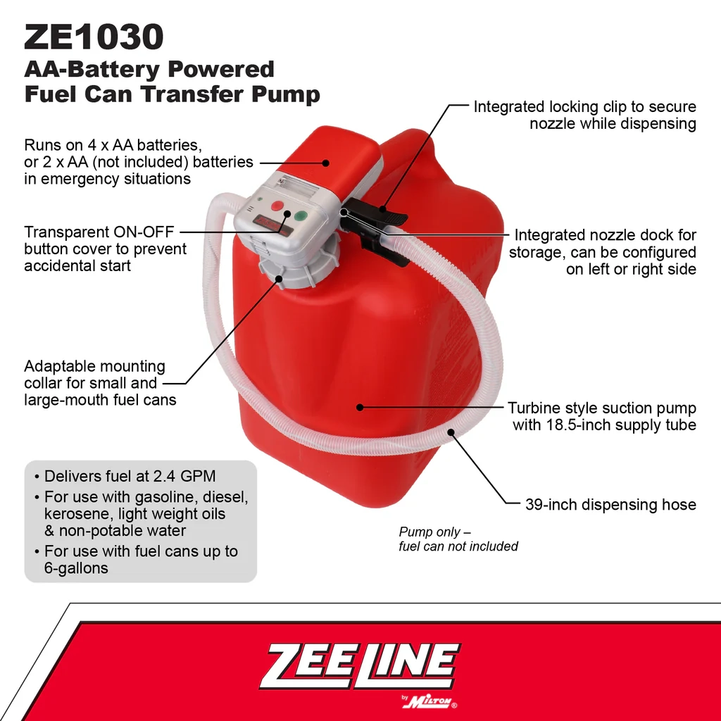 AA Battery Powered Fuel Can Transfer Pump