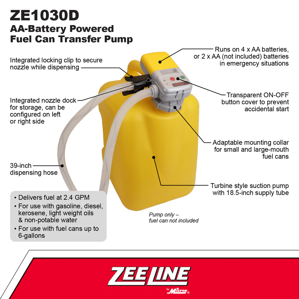 AA Battery Powered Fuel Can Transfer Pump
