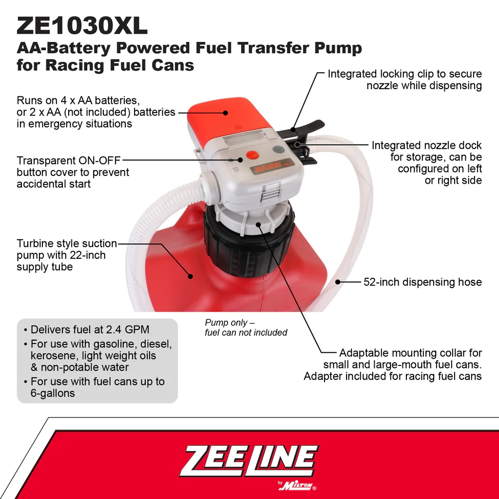 AA Battery Powered Fuel Can Transfer Pump