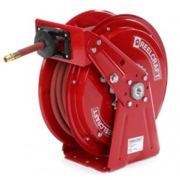 Heavy Duty Spring Rewind Hose Reel for Air, Water, Antifreeze, Coolant, Washer Fluid